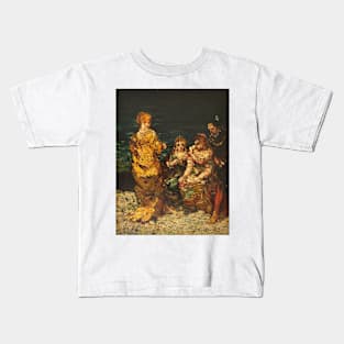 The Interrupted Conversation by Adolphe Monticelli Kids T-Shirt